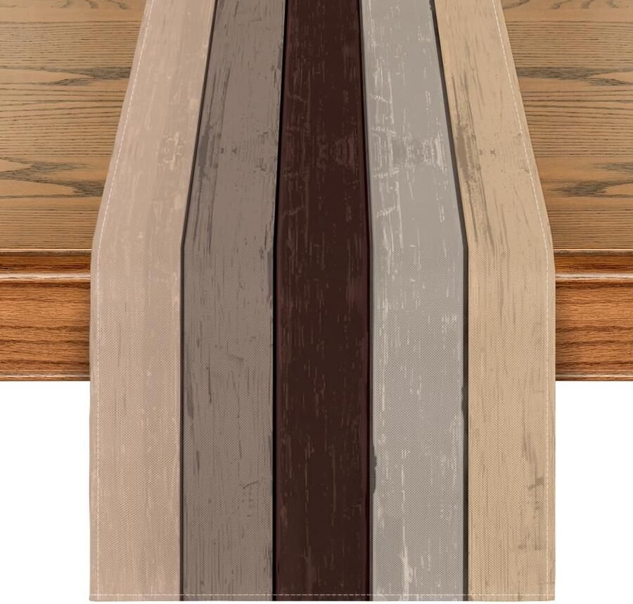 Kleurrijke tafelloper 100% polyester 40 x 180 cm