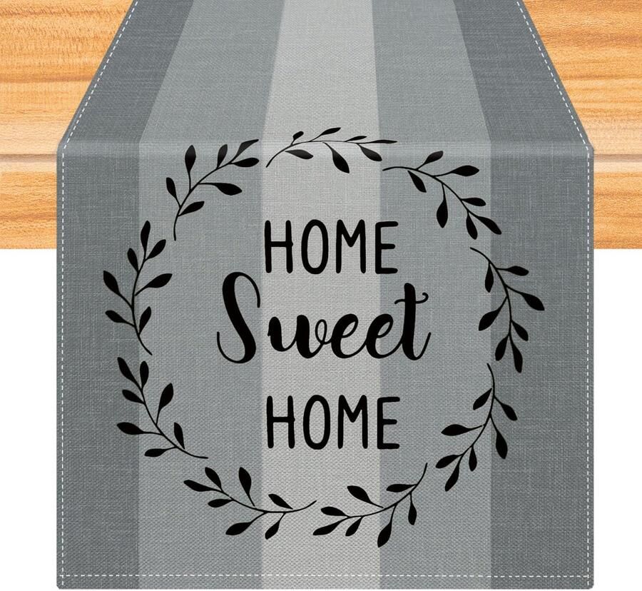 Kleurrijke tafelloper geschikt voor 2-4 personen 140 cm linnen polyester