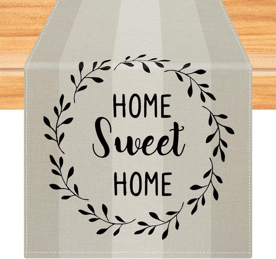 Kleurrijke tafelloper geschikt voor 4 personen boerderijstijl polyester