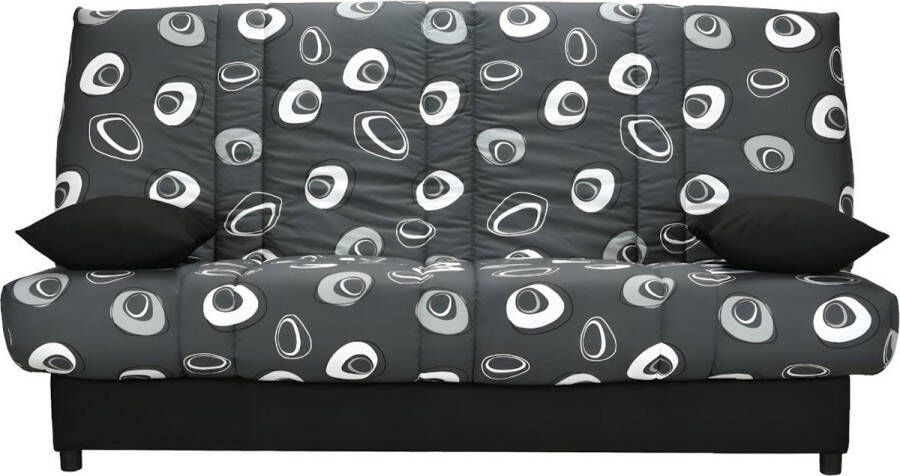 Klik-klak bedbank van stof FARWEST met opbergkoffer met print SEVENTIES L 193 cm x H 101 cm x D 91 cm - Foto 2