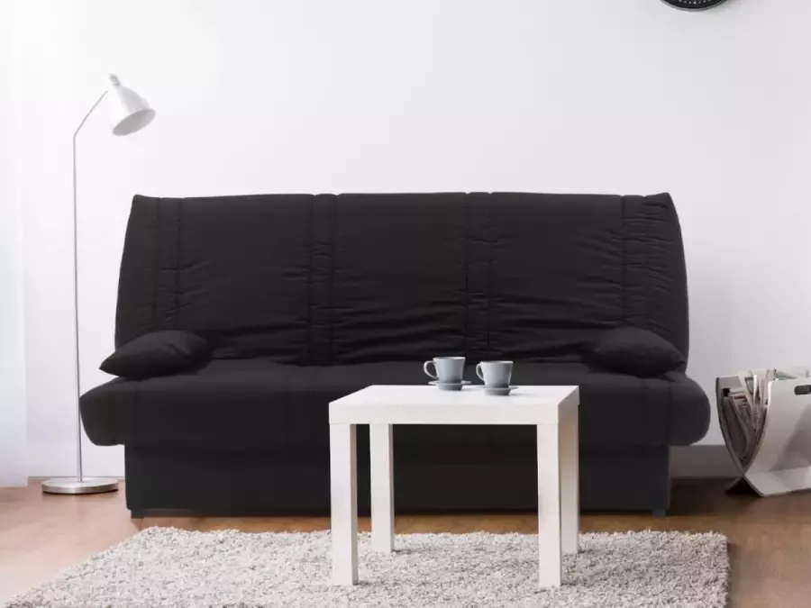 Klikklak-bedbank van 100% katoen FARWEST II met opbergruimte zwart L 193 cm x H 95 cm x D 95 cm - Foto 4