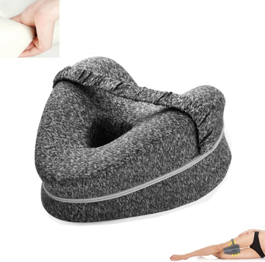 Kniekussen voor in bed Orthopedisch & Ergonomisch Beenkussen Traagschuim – Orthopedisch Kussen Benen Zijslaapkussen Zijslapers en Rugslapers 25*23*13cm Kniekussens Volwassenen (grijs)