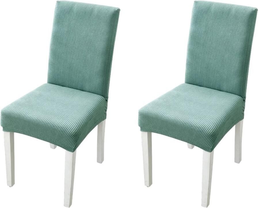 Knitted Stoelhoes Hoge Rugleuning Stoelhoes Eetkamerstoelen 2 Stuks Stoelhoes Stoelhoezen Stretch Eetkamer Stoelhoezen – Stoelhoezen Eetkamerstoelen – 45x55cm Groen