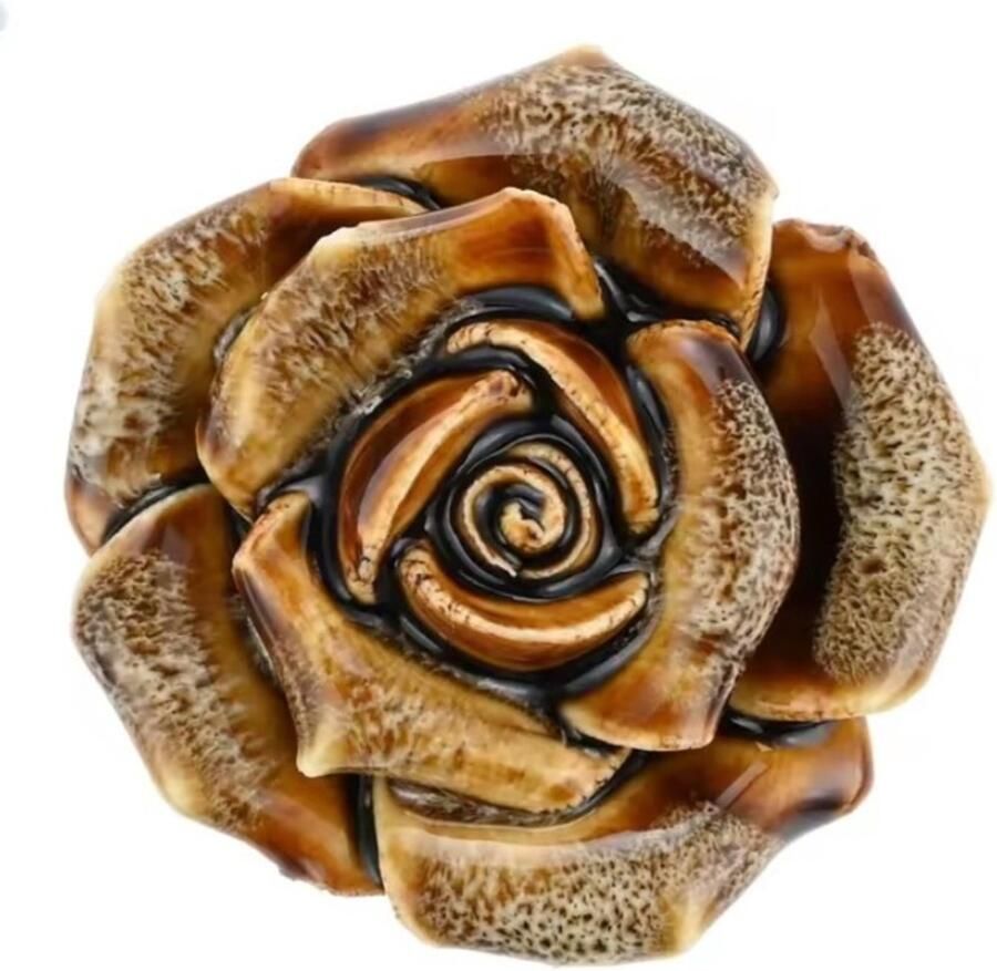 Knop deur lade Roos Bruin&Wit