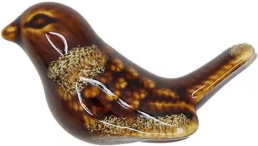 Knop deur lade Vogel Bruin&Wit