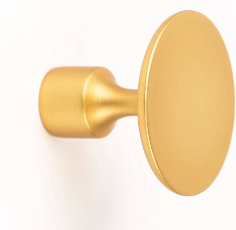 Kastenman Knop GOUD GEBORSTELD Ø35 mm keukenknop kastknop meubelknop incl. schroeven H034