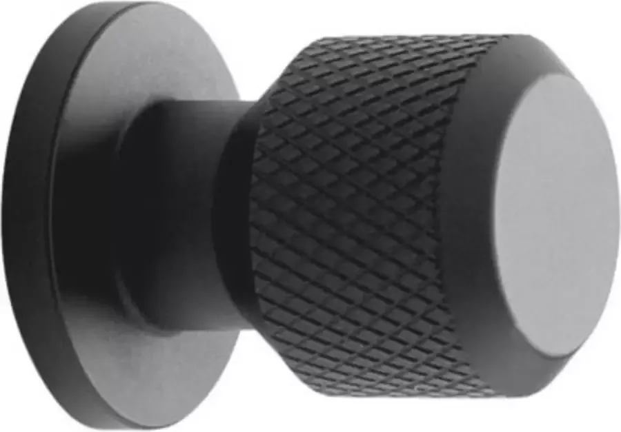 Kastenman Knop MAT ZWART Doorsnede Ø30 mm keukenknop kastknop meubelknop kastgreep incl. schroeven H032