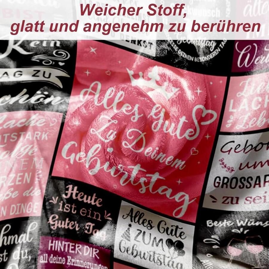 Knuffeldeken 150 cm x 130 cm van Fleece Warme en Gezellige Woondeken- Pluizige Deken Sherpa Bankdeken Knuffelsprei voor Bed en Bank met Sherpa Voering - Foto 2