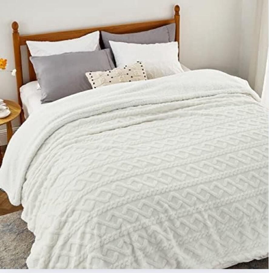 Knuffeldeken deken bank woondeken gebreide deken 220 x 240 cm