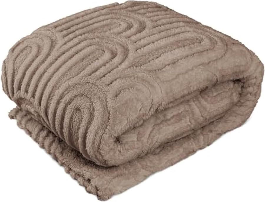 Knuffeldeken Fluffy 150 x 200 cm Deken voor de bank Bankdeken Zachte en warme pluizige bankdeken Woondeken Geribbelde deken Bankdeken Bankhoes Bedsprei Bed Bank Slaapkamer Kantoor