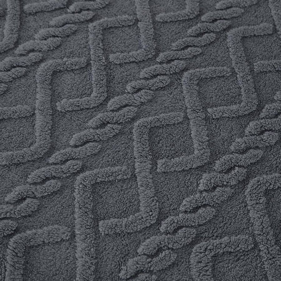 Knuffeldeken grijs flanel fleecedeken woondeken wollig bankdeken zachte deken bed bank slaapkamer sprei 100 x 150 cm