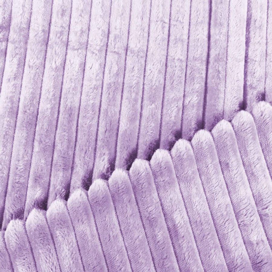 Knuffeldeken paars 160 x 200 cm pluizige sprei fleece deken flanellen deken bankdeken voor bank omkeerbare deken als banksprei of woonkamerdeken