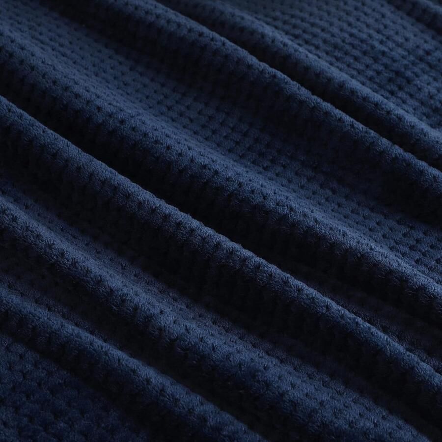 Knuffeldeken Superzacht Perfect voor bank en bed 1 stuk Marineblauw Fleece 220 x 240 cm