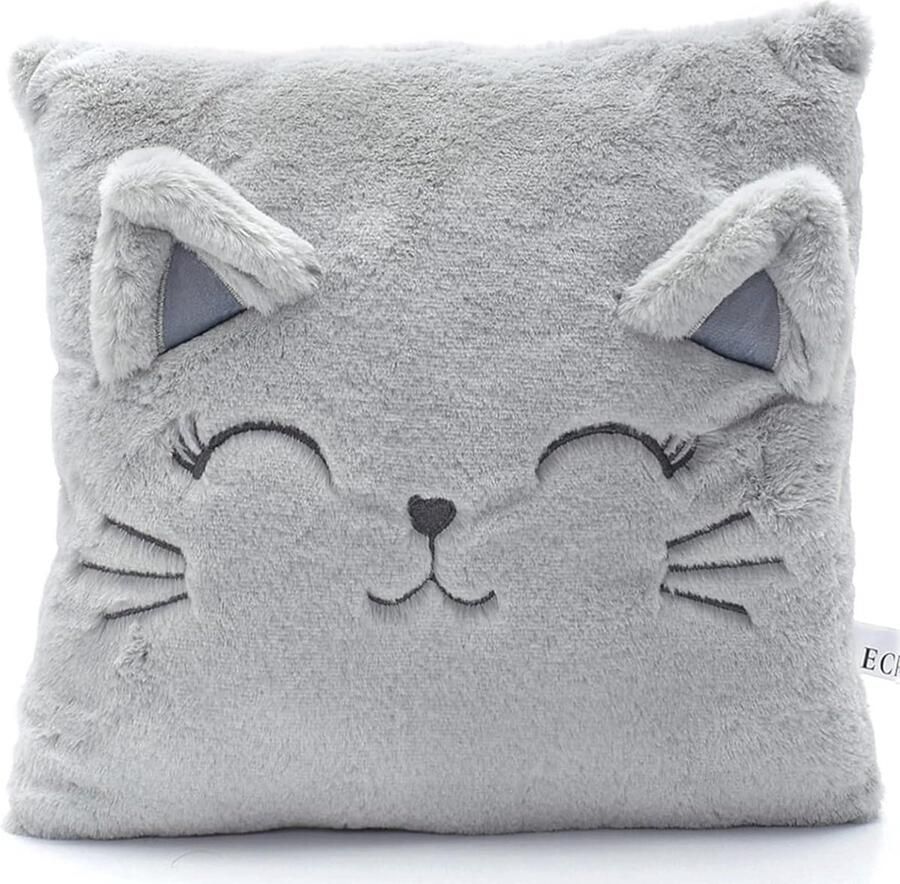 Knuffelkussen voor Kinderen Pluizig Sierkussen en Decoratie voor Baby- en Kinderkamer 35 x 35 cm