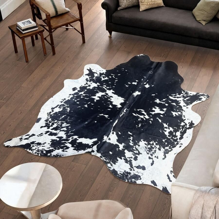 Koeienhuidvloerkleed.nl Koeienhuid Vloerkleed 230 cm x 202 cm Koeienkleed Koeienvel Dierenvel Dierenhuid Tapijt