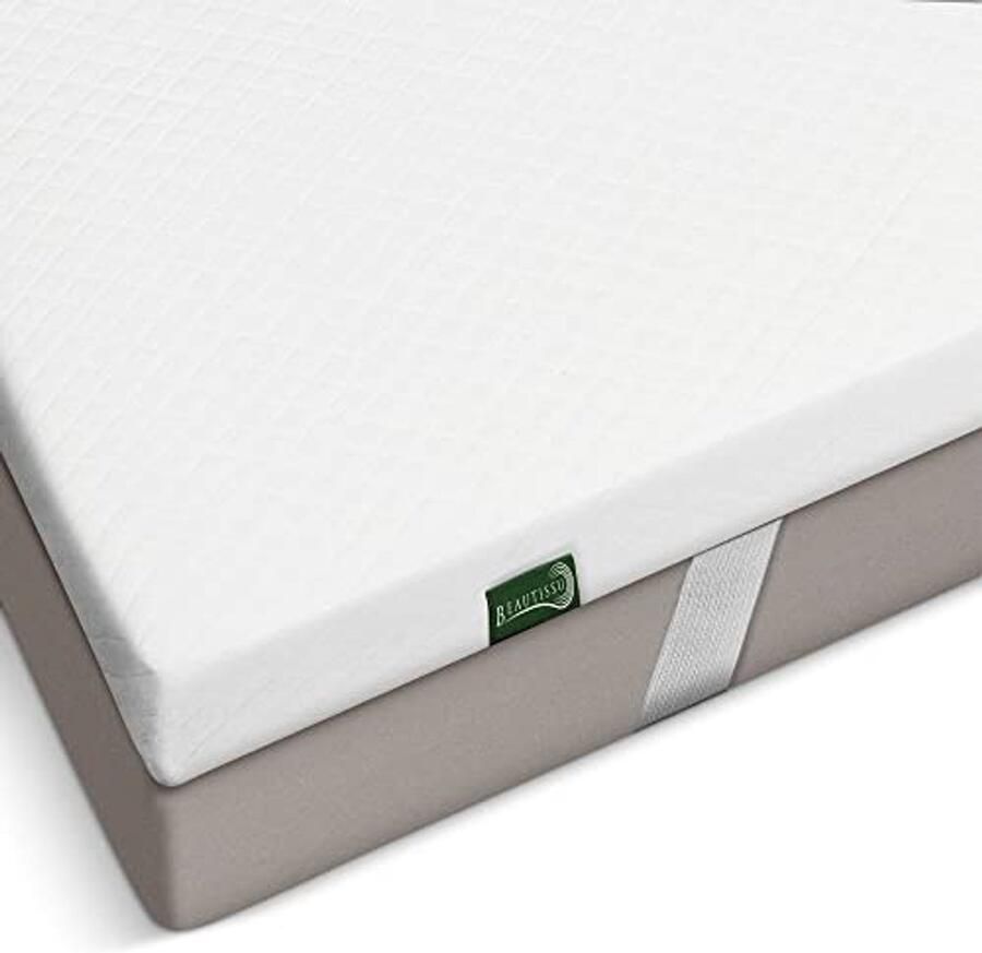 Gel Geïnfundeerde Matras Topper 90x200cm Memory Foam & Ondersteunende Laag voor Ergonomisch Slapen