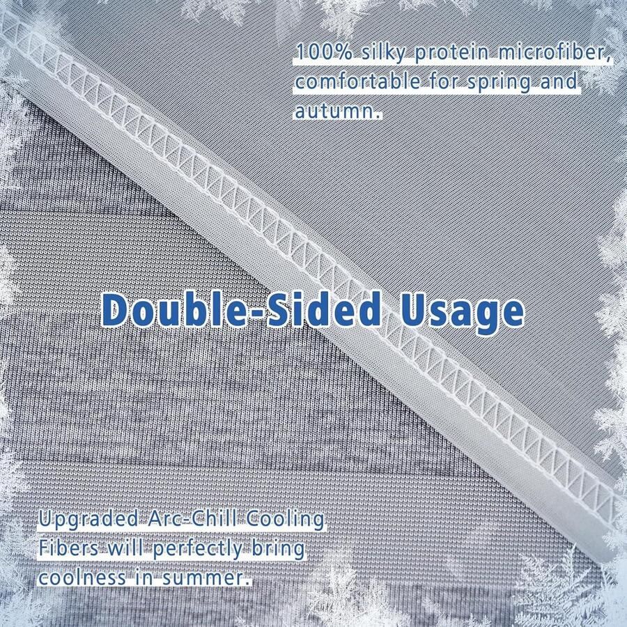 Koeldeken voor de zomer Nieuwe Technologie 152 x 203 cm Dunne Deken Lichtgewicht Ademend Zomerdeken Twee Personen Bed Bank Gestreept Grijs Cooling Blanket