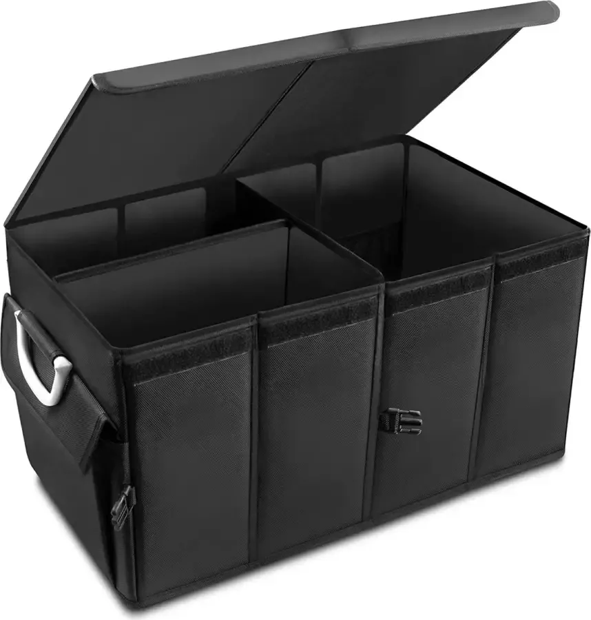 Kofferbaktas opvouwbare kofferbakorganizer met deksel auto-accessoires camper-gadget camping vouwbox carbox 60 x 35 x 30 cm
