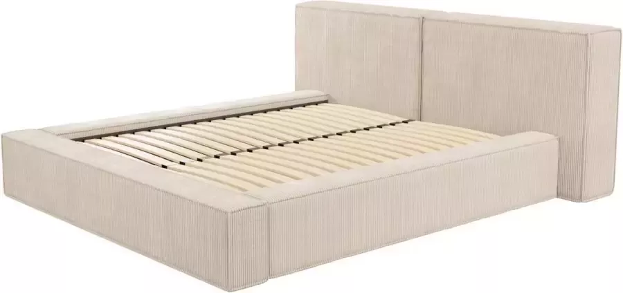 Pascal Morabito Kofferbed 160 x 200 cm Corduroy Beige TIMANO van L 226 cm x H 90 cm x D 252 cm - Foto 7