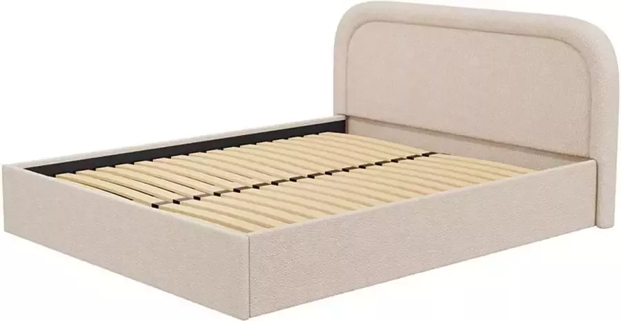 Vente-unique Kofferbed 180 x 200 cm Teddy-stof Beige FIREZA L 192 cm x H 90 cm x D 215 cm - Foto 2