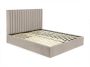 Kofferbed en hoofdeinde met verticale stiksels 180 x 200 cm Stof Beige SARAH L 190 cm x H 120 cm x D 214 cm - Thumbnail 3