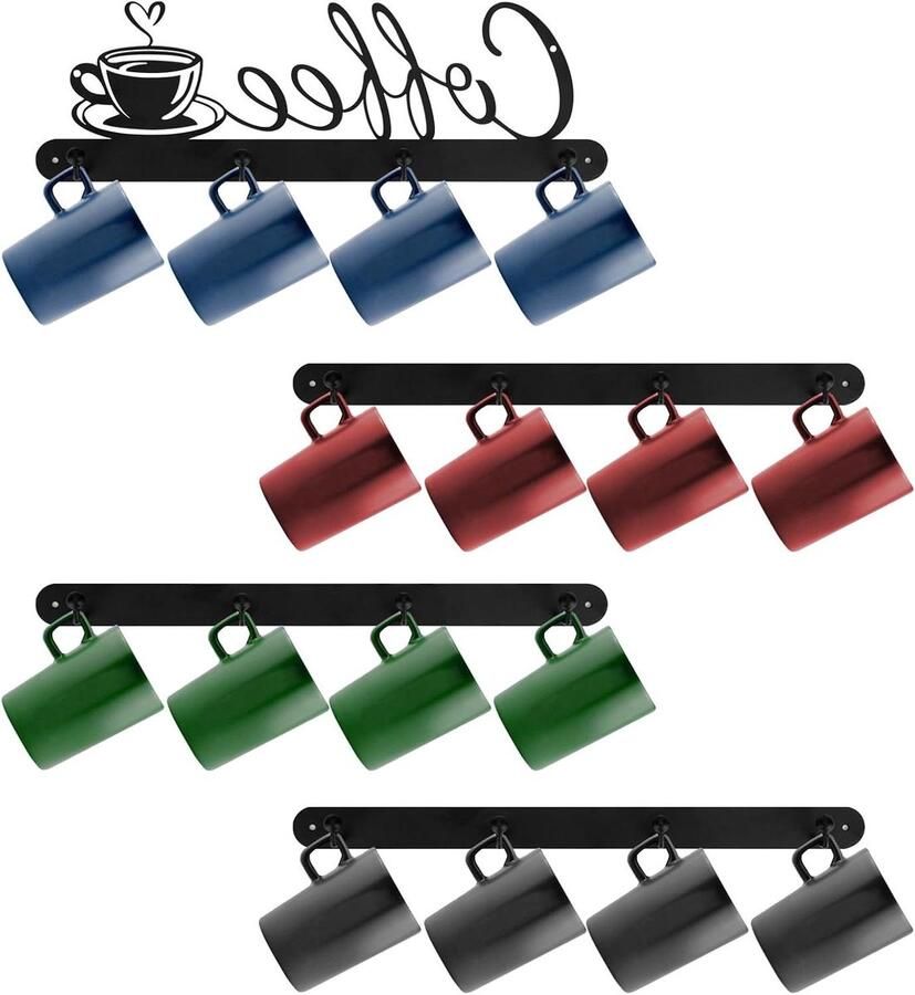 Koffiemok Wandrek Multifunctioneel 4 Stuks Metaal