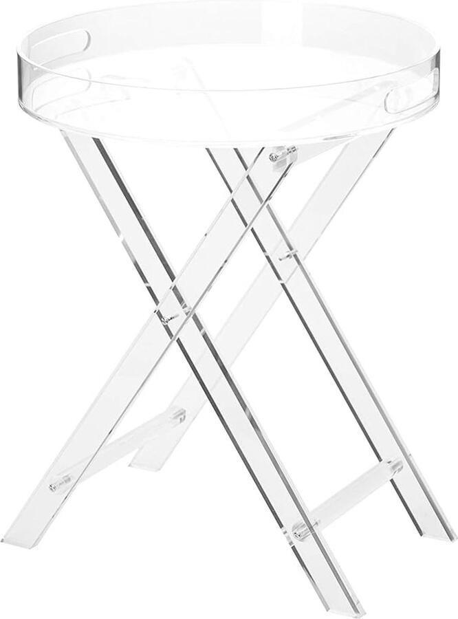 Koffietafel Table Coffe table Living Room Table Acryl bijzettafel X-vormig Lucite bijzettafel Helder acryl bijzettafel voor drank eten snack gebruikt in woonkamer en slaapkamer