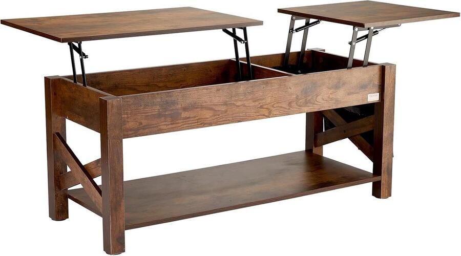 Koffietafel Table Coffe table Living Room Table Lift Top salontafel tafel met extra opbergruimte omklapbare salontafel voor de woonkamer 47.5in Bruin 57.76lbs