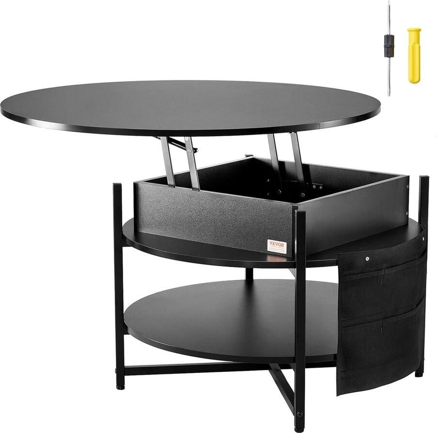 Koffietafel Table Coffe table Living Room Table Lift Top salontafel tafel met extra opbergruimte omklapbare salontafel voor de woonkamer 35in Zwart 57.76lbs