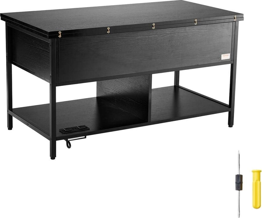 Koffietafel Table Coffe table Living Room Table Lift Top salontafel tafel met extra opbergruimte omklapbare salontafel voor de woonkamer 39.4in Zwart 74.74lbs