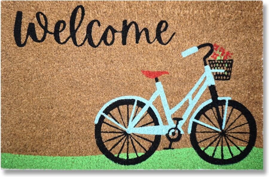 KOKO DEURMATTEN Kokosnoot Deurmat Buiten met Antislip PVC Grappige Deurmat Home Sweet Home Milieuvriendelijk Robuust & Onderhoudsvriendelijk 60x40 cm voor Buiten & Voordeur