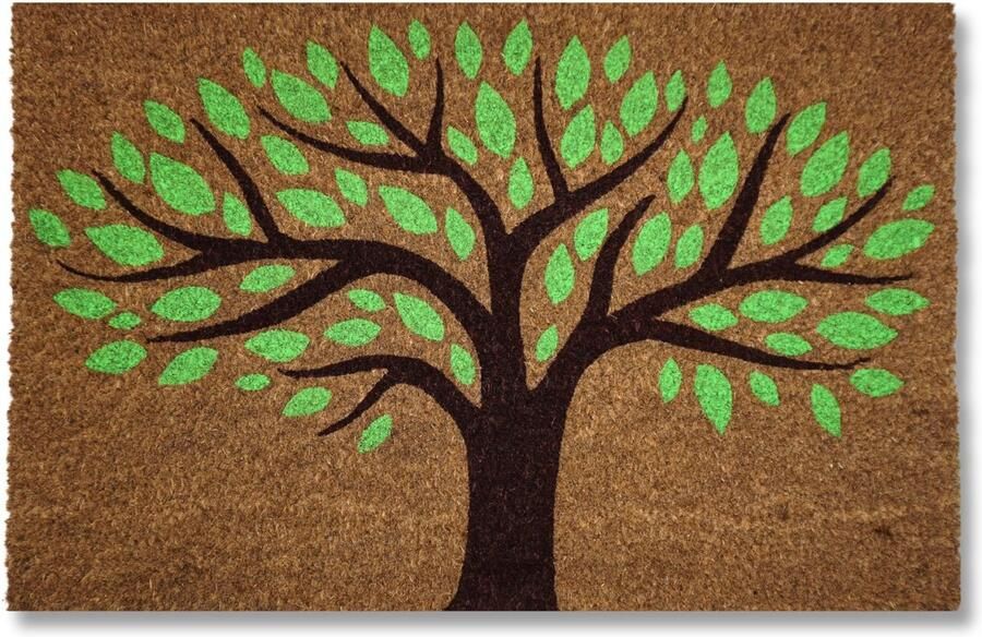 KOKO DEURMATTEN Kokosnoot deurmat met antislip PVC Grappige deurmat Home Sweet Home Milieuvriendelijk robuust en onderhoudsvriendelijk 60x40 cm voor buiten en voor de voordeur