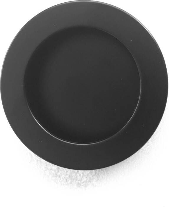 Kastenman Komgreep ZWART MAT rond Ø 64 mm schuifdeurgreep schuifdeurkom ladegreep deurgreep black noir H017