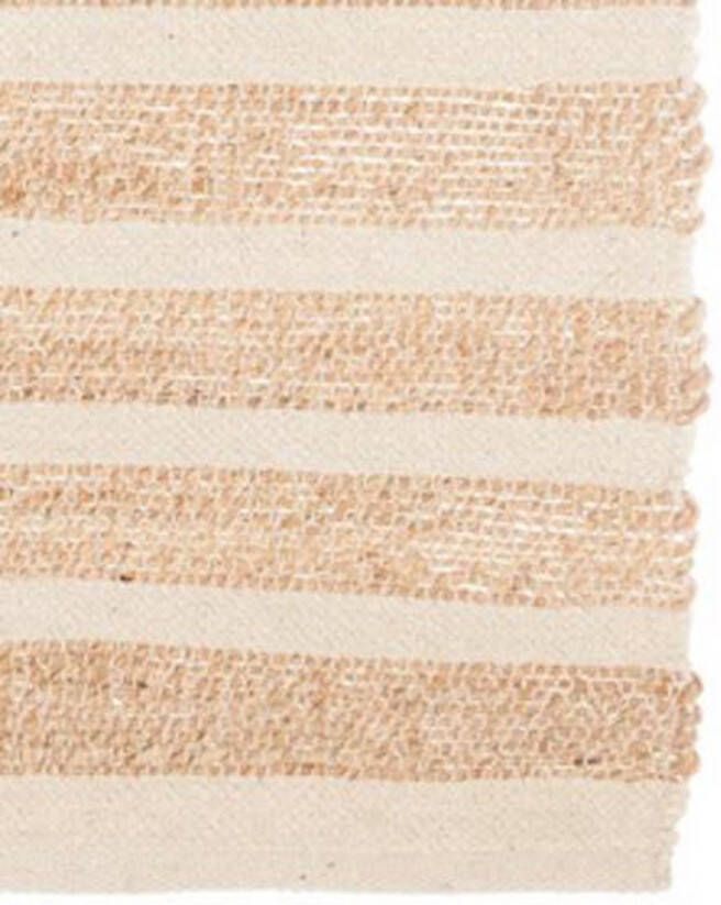 Konges Slöjd TAPIJT JUTE WIT GESTREEPT VLOERKLEED 60 X 90 CM