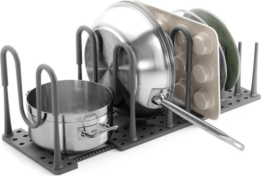 Kookgerei Organizer Keuken Kast Organizer Tray Verstelbare Opslag Systeem Voedsel Containers Kookgerei Serveware Bakvormen en meer Houtskool