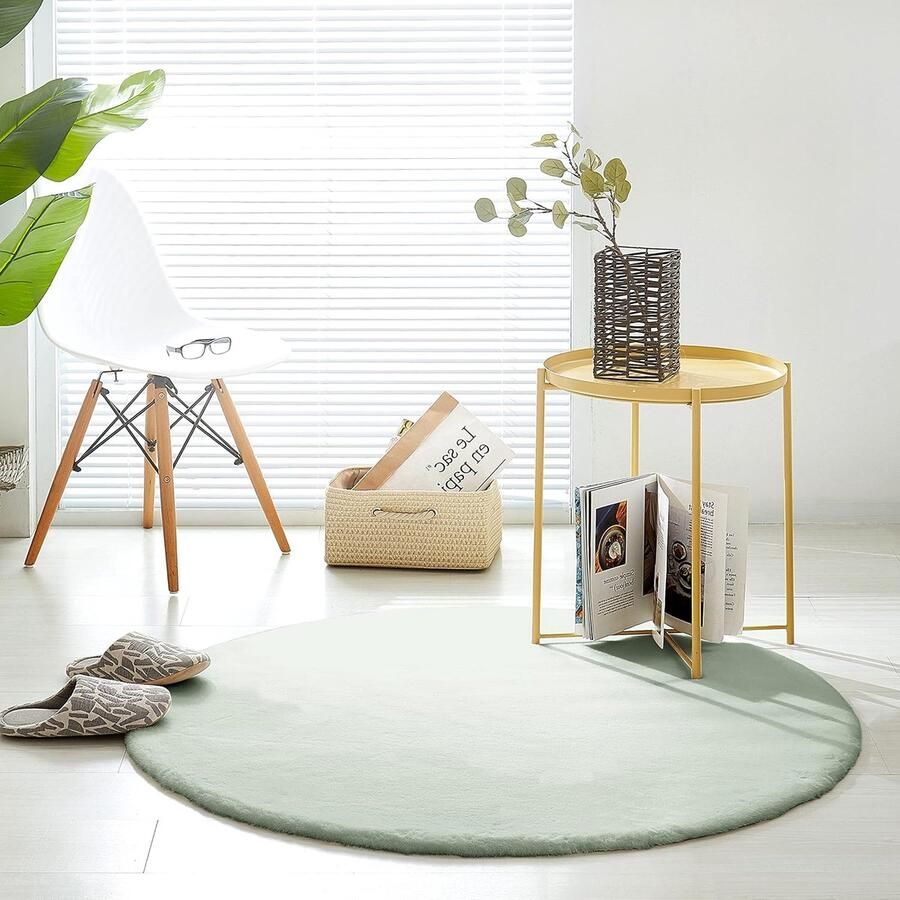 Kortpolig Imitatiebont Tapijt Dicht en Zacht Verwen jezelf 1 stuk Wit Imitatiebont 120x160 cm