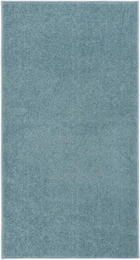 Kortpolig Vloerkleed 80x150 cm Blauw Stijlvol Tapijt voor Woonkamers