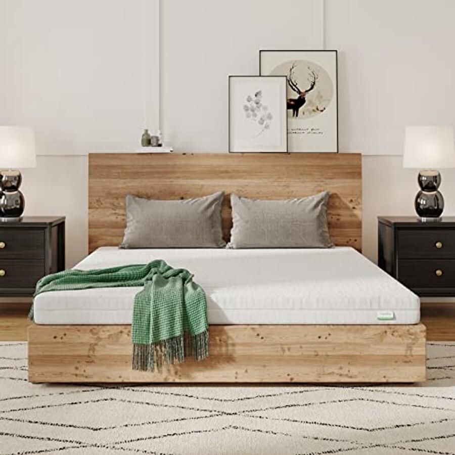 Koudschuimmatras 160 x 200 cm 7-Zone 2-in-1 Duurzame Wasbare Matras met Oeko-Tex Keurmerk