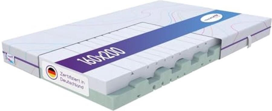 Koudschuimmatras met 7 Zones Ademend Orthopedisch 160 x 200 x 18 cm