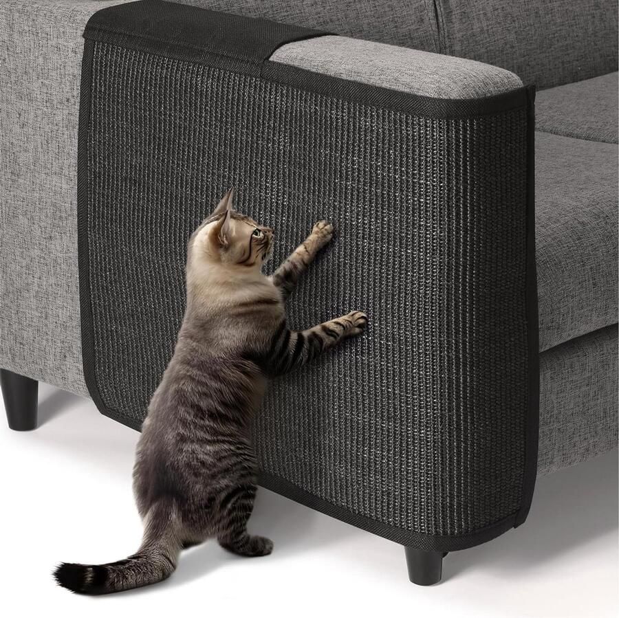 Krabmat voor kat Bescherming voor meubels Voor banken en stoelen Linkerzijde Zwart