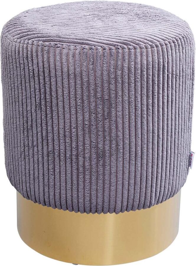 Kruk Cherry Cord grijs messing Kare Design