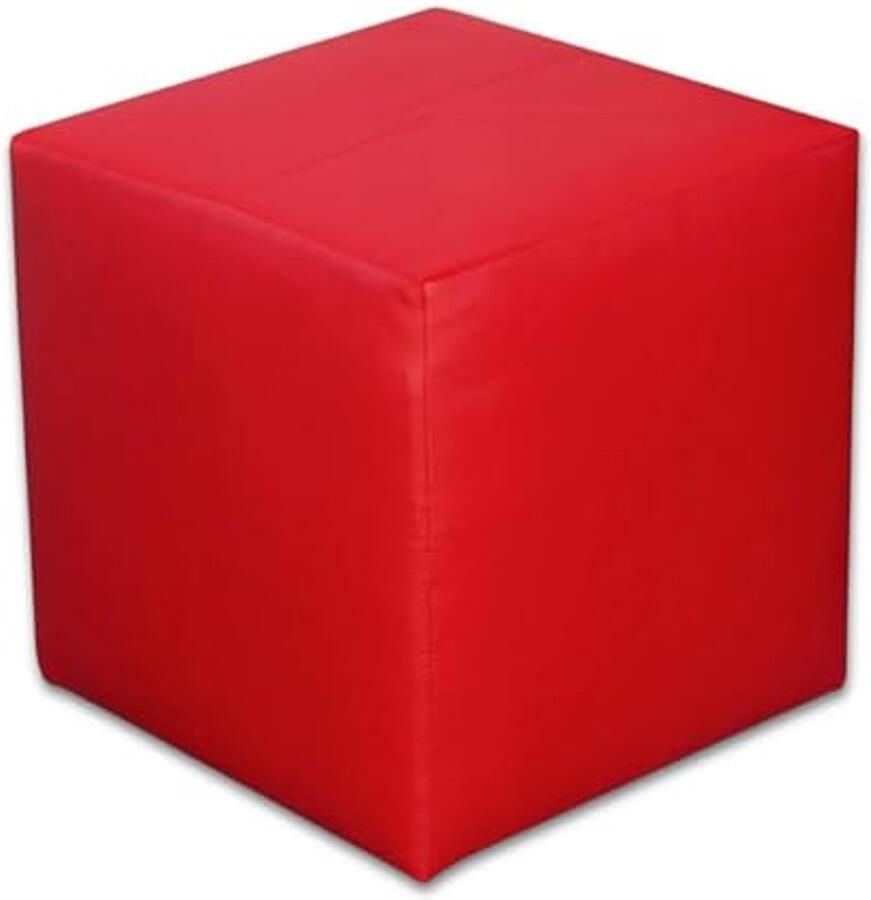 Kruk en Voetenbank voor de Woonkamer Zacht Vloerkussen in Kunstleer 40 x 40 cm