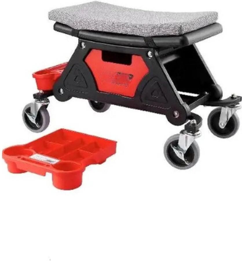 Kruk Opstapje Werkkruk op wielen Lage kruk Lage stoel Werkbank Werkplaatskruk Kniebank Tuinkruk op wielen Ligkar garage Werk kruk Werkkruk ergonomisch garagekruk werkkruk werkplaats tot 150 kg