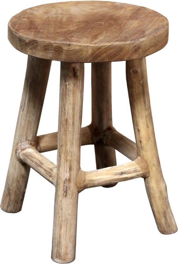 Kruk teak naturel d20h27 cm