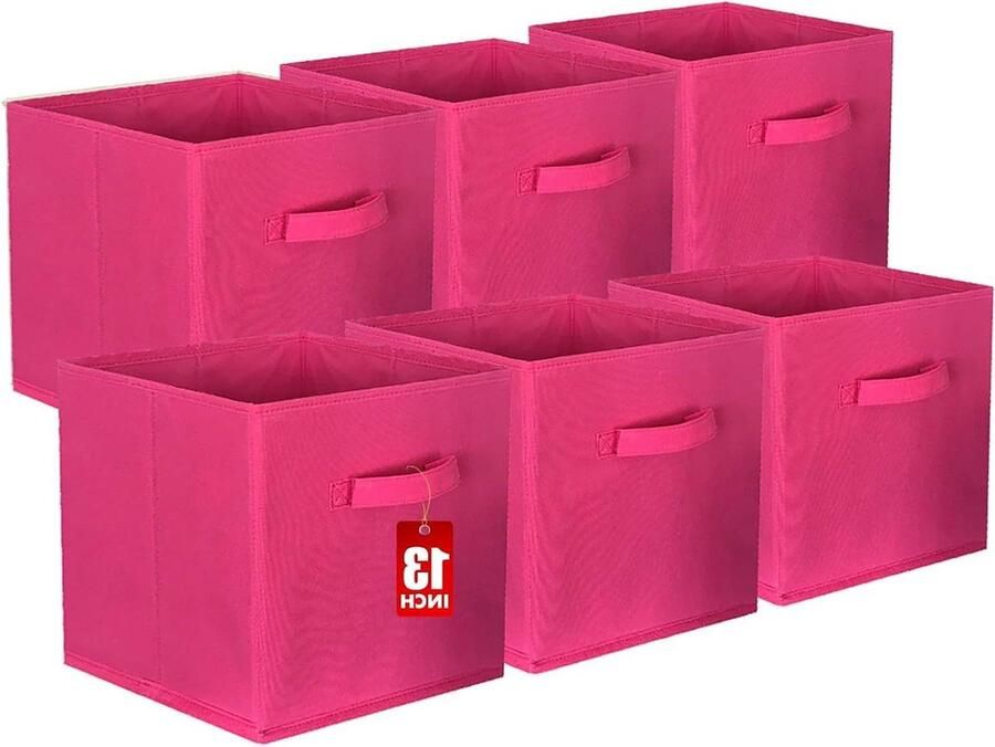 Kubus Opbergdozen Opvouwbaar Geschikt voor speelgoedopslag 1 stuk Grijs Stof 30 x 30 x 30 cm