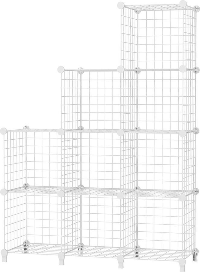 Kubus opbergunit multifunctionele boekenkast 9 stuks wit ideaal voor elk interieur