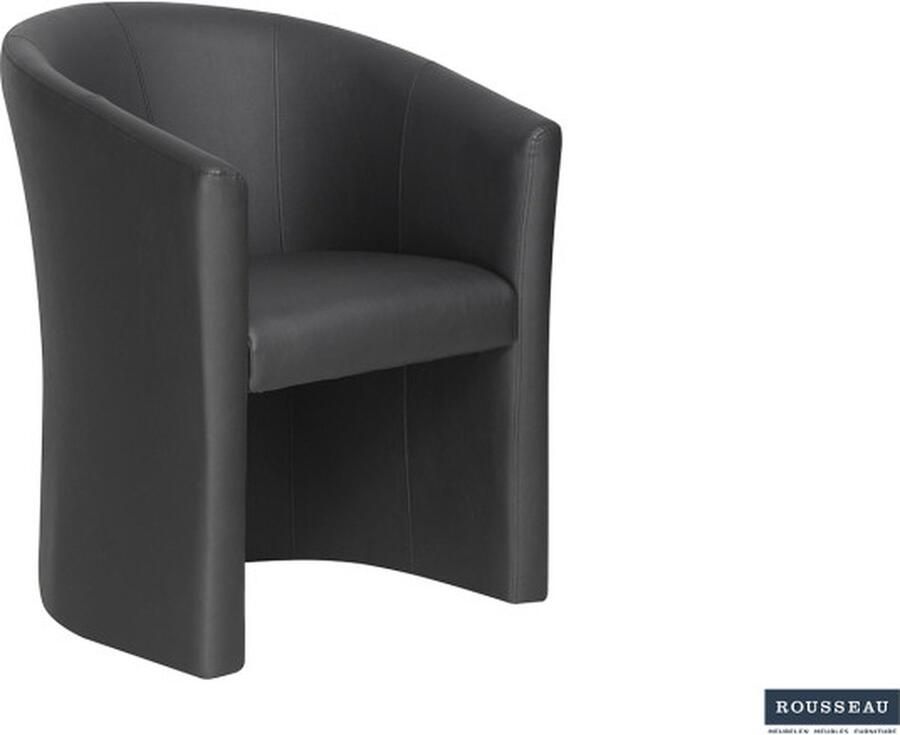 Kuipstoel 'Charlie' PU Zwart Structuur spaanderplaat en bekleding PU