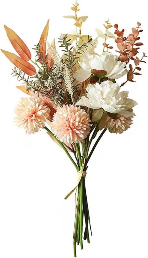 Kunstbloemen hortensia zijden bloemen boeket kunstplanten bloemstukken decoratie bruiloft kamerdecoratie thuis tafel middenstuk champagne