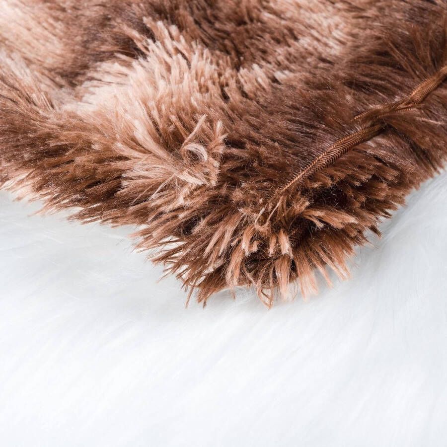 Kunstbont deken – stropdaskleuring in kaki Sherpa schapendeken – comfort luxe pluizige knuffeldeken – zachte deken voor bank en bed 130 cm x 160 cm