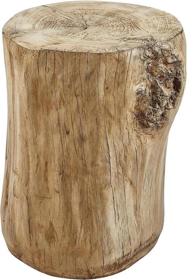 Kunstboom stronk kruk beton accent einde bijzettafel ronde faux houten zitplaatsen voor binnen buiten tuin natuurlijk. bijzettafel buiten